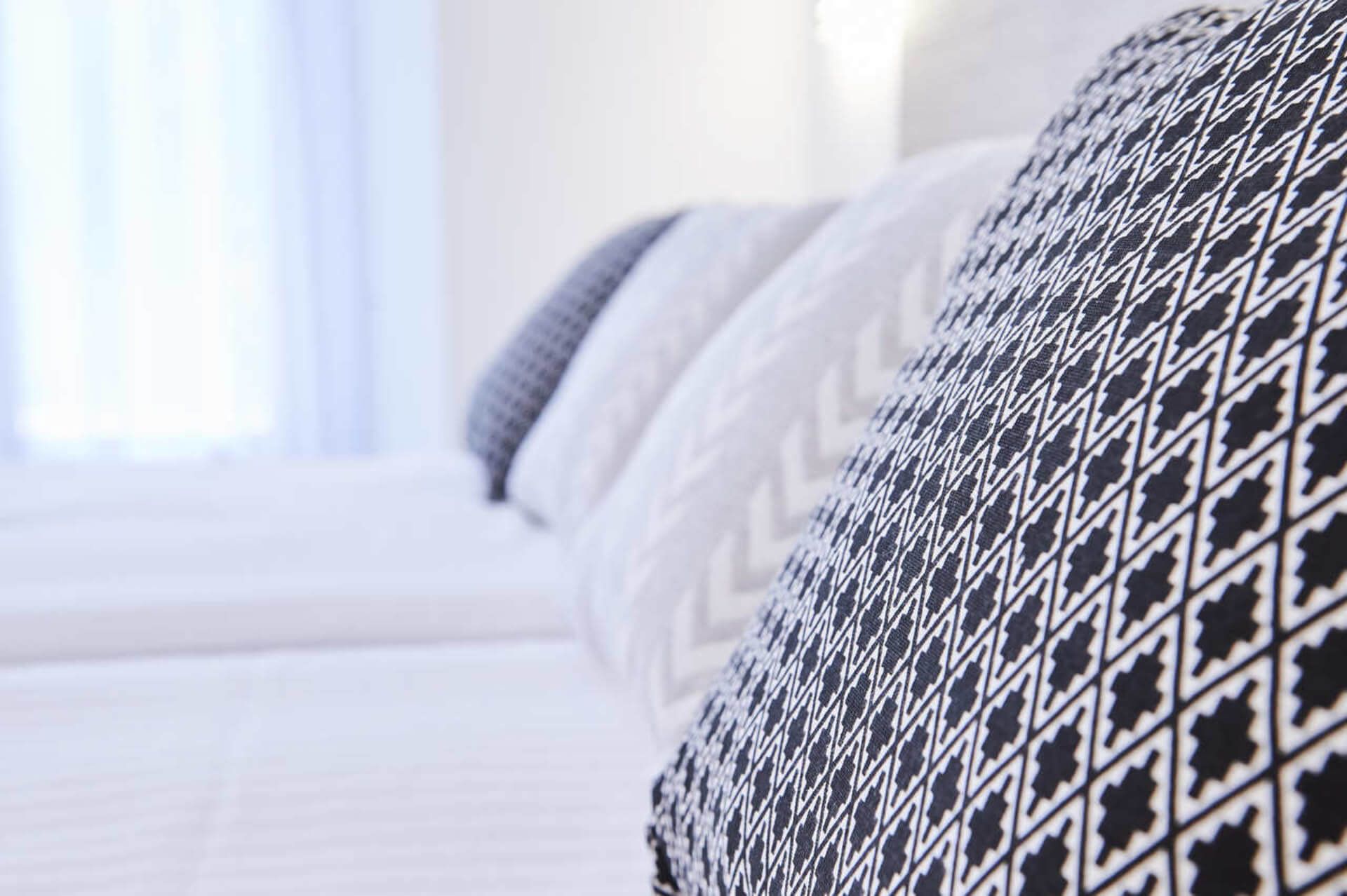 Foto decoración de las almohadas habitación doble